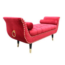Nizar Velvet Ottoman Bench